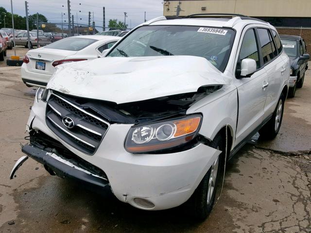 5NMSH73E97H021005 - 2007 HYUNDAI SANTA FE S WHITE photo 2