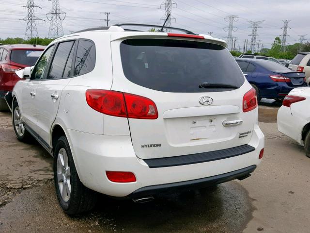 5NMSH73E97H021005 - 2007 HYUNDAI SANTA FE S WHITE photo 3