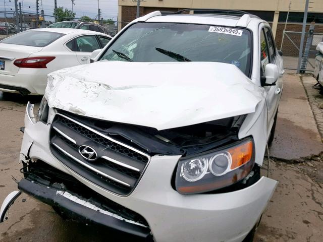 5NMSH73E97H021005 - 2007 HYUNDAI SANTA FE S WHITE photo 9