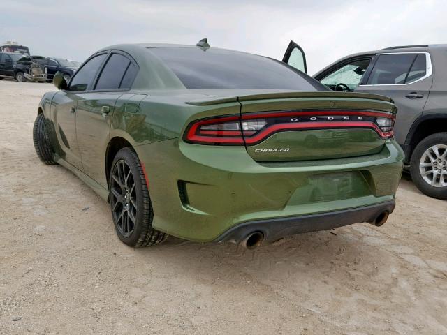 2C3CDXHG9JH220878 - 2018 DODGE CHARGER SX GREEN photo 3