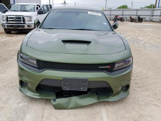 2C3CDXHG9JH220878 - 2018 DODGE CHARGER SX GREEN photo 9