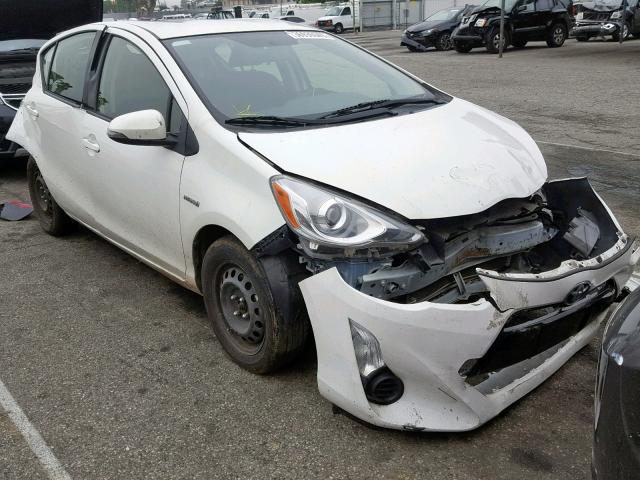 JTDKDTB3XF1091836 - 2015 TOYOTA PRIUS C WHITE photo 1