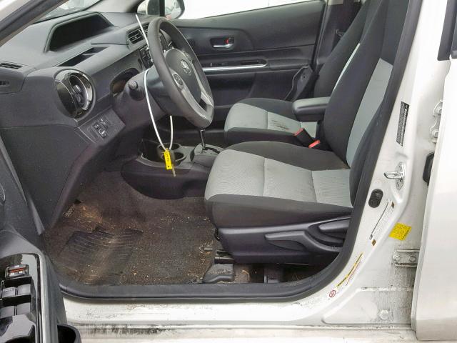 JTDKDTB3XF1091836 - 2015 TOYOTA PRIUS C WHITE photo 5