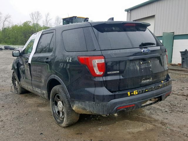 1FM5K8AR3JGB60583 - 2018 FORD EXPLORER P BLACK photo 3