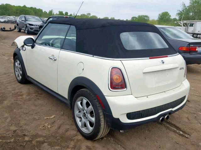 WMWMS33549TG89380 - 2009 MINI COOPER S WHITE photo 3