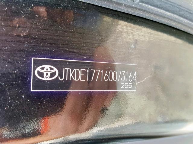 JTKDE177160073164 - 2006 TOYOTA SCION TC BLACK photo 10