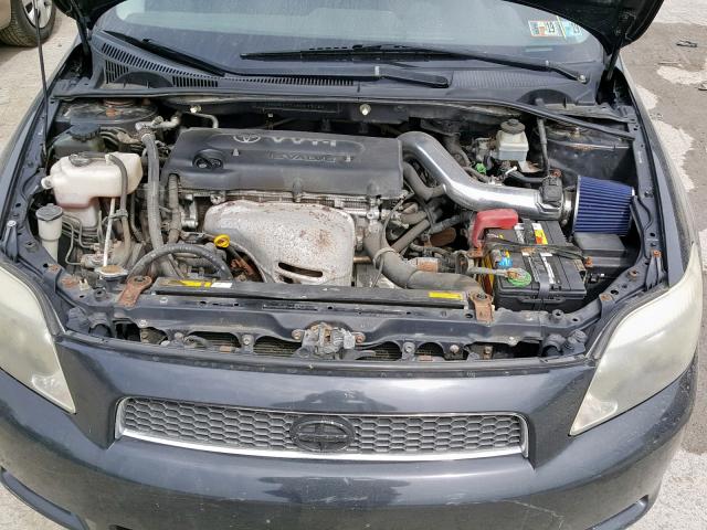 JTKDE177160073164 - 2006 TOYOTA SCION TC BLACK photo 7