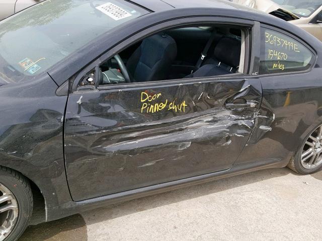 JTKDE177160073164 - 2006 TOYOTA SCION TC BLACK photo 9