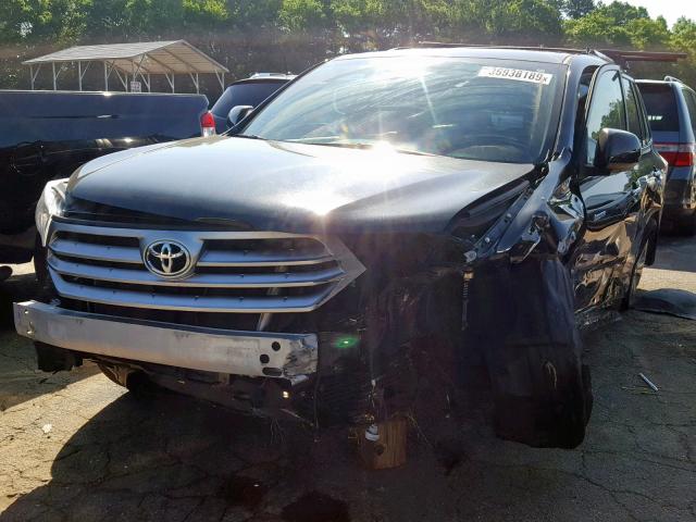 5TDYK3EH3CS067688 - 2012 TOYOTA HIGHLANDER BLACK photo 2