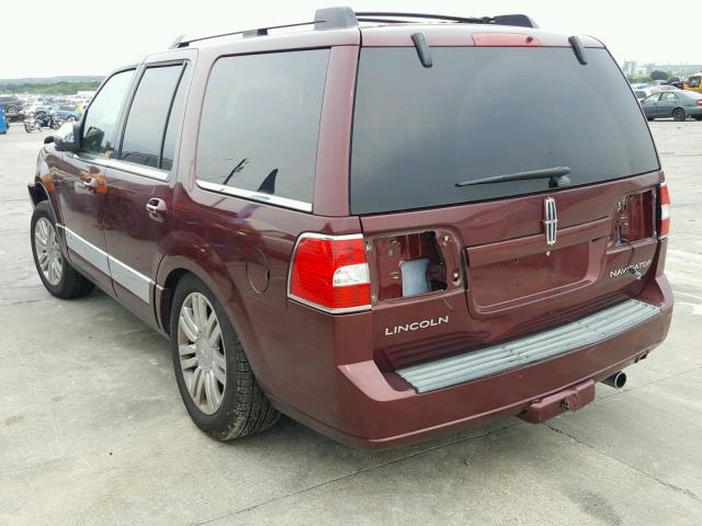 5LMJJ2H54CEL02579 - 2012 LINCOLN NAVIGATOR MAROON photo 3