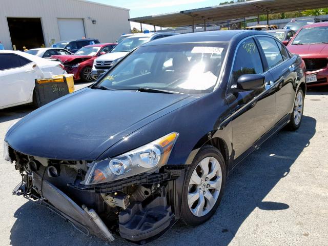 1HGCP36888A053141 - 2008 HONDA ACCORD EXL BLACK photo 2