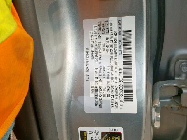 JM3TB3CV0C0341507 - 2012 MAZDA CX-9 SILVER photo 10