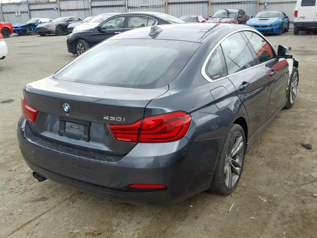 WBA4J1C51JBG79438 - 2018 BMW 430I GRAN GRAY photo 4