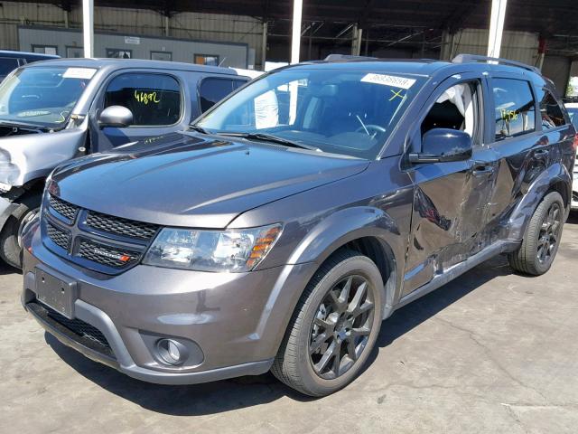 3C4PDCEG4HT648255 - 2017 DODGE JOURNEY GT GRAY photo 2