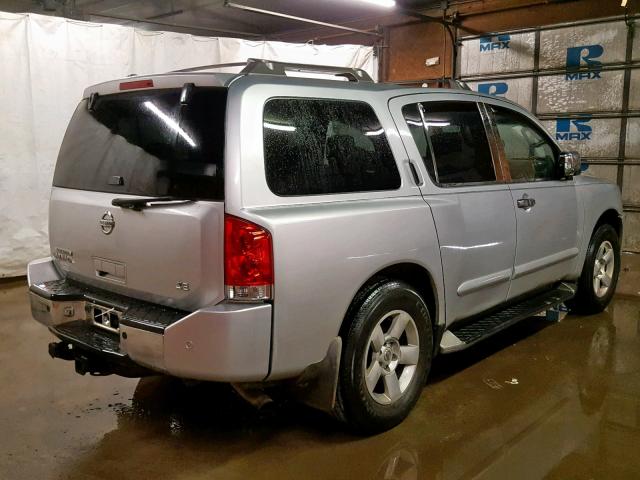 5N1AA08B34N718363 - 2004 NISSAN ARMADA SE SILVER photo 4