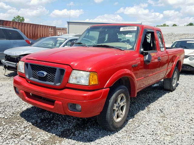 1FTYR44U75PB09535 - 2005 FORD RANGER SUP RED photo 2