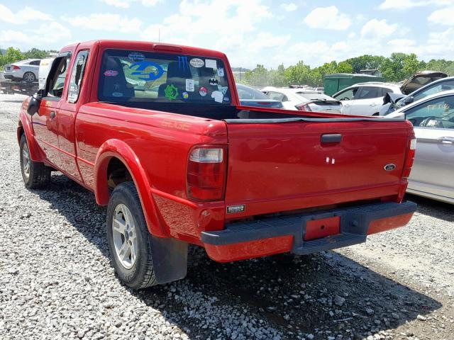 1FTYR44U75PB09535 - 2005 FORD RANGER SUP RED photo 3