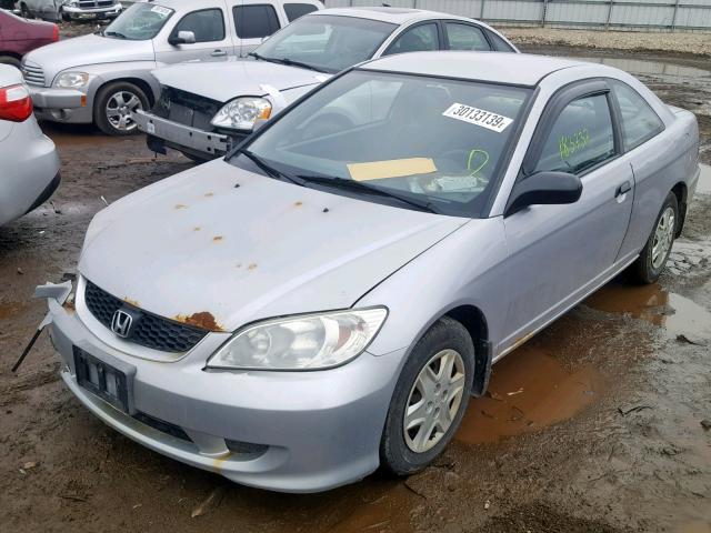 1HGEM21104L079608 - 2004 HONDA CIVIC DX V SILVER photo 2