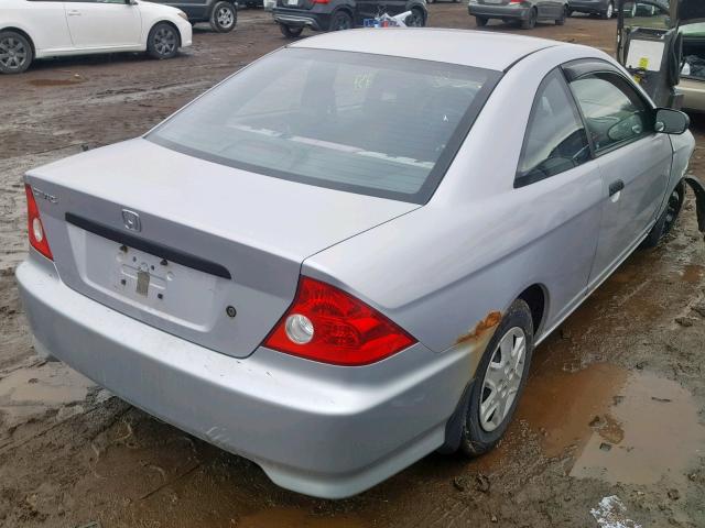 1HGEM21104L079608 - 2004 HONDA CIVIC DX V SILVER photo 4