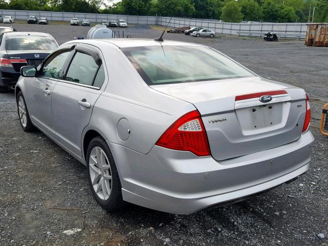 3FAHP0JA2CR167072 - 2012 FORD FUSION SEL SILVER photo 3