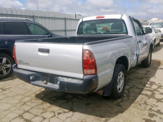 5TENX22N15Z087243 - 2005 TOYOTA TACOMA SILVER photo 4