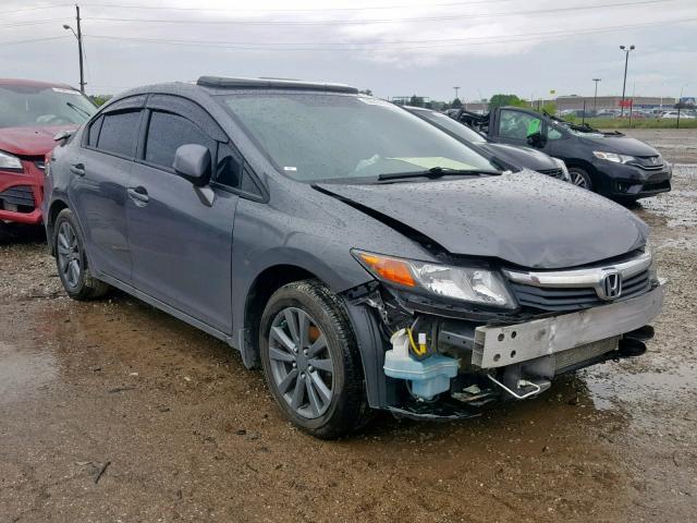 19XFB2F94CE013898 - 2012 HONDA CIVIC EXL GRAY photo 1