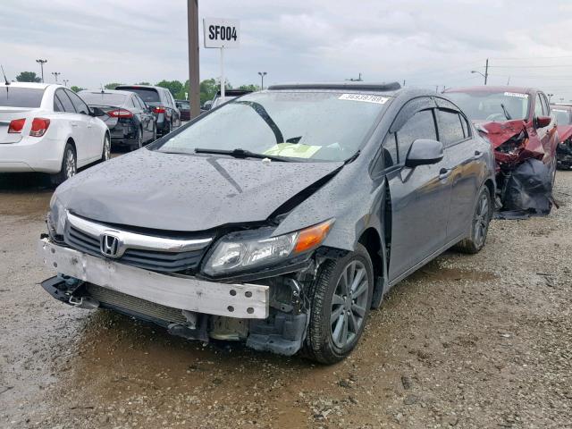 19XFB2F94CE013898 - 2012 HONDA CIVIC EXL GRAY photo 2