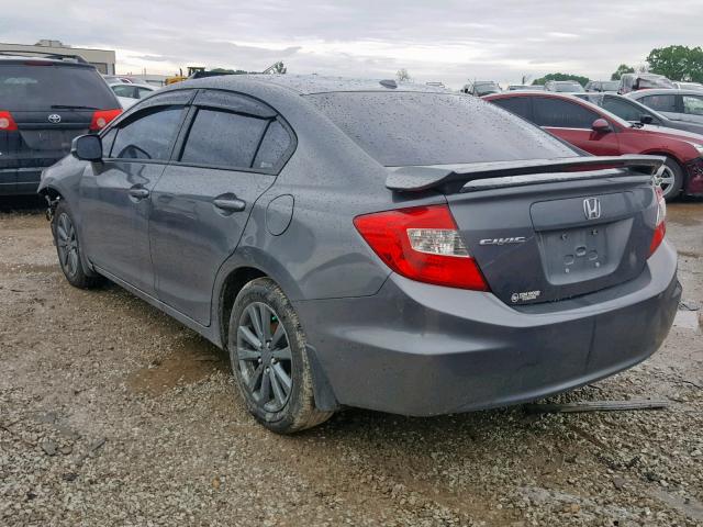 19XFB2F94CE013898 - 2012 HONDA CIVIC EXL GRAY photo 3