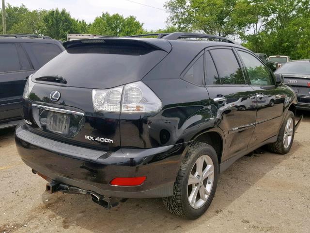 JTJHW31U082857002 - 2008 LEXUS RX 400H BLACK photo 4