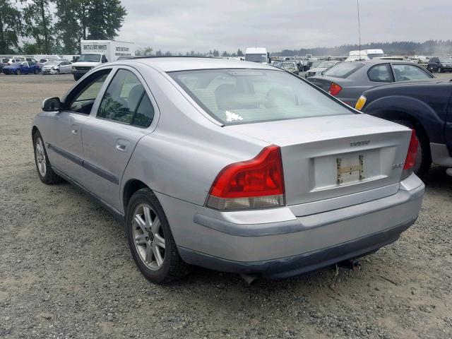 YV1RS61R922157626 - 2002 VOLVO S60 SILVER photo 3