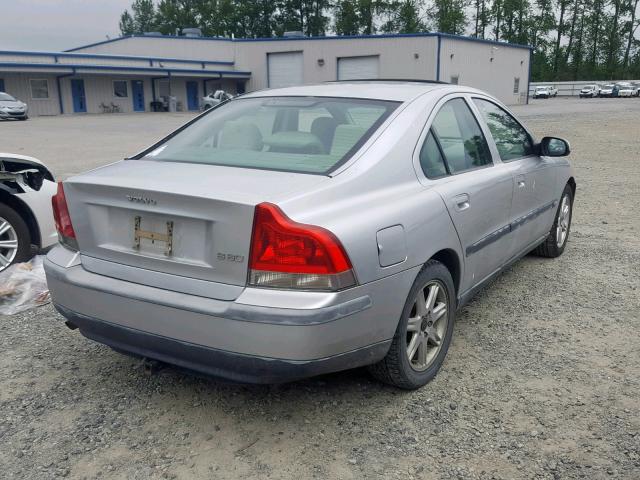 YV1RS61R922157626 - 2002 VOLVO S60 SILVER photo 4