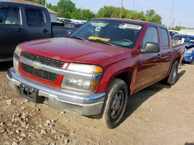 1GCCS138748188439 - 2004 CHEVROLET COLORADO MAROON photo 2