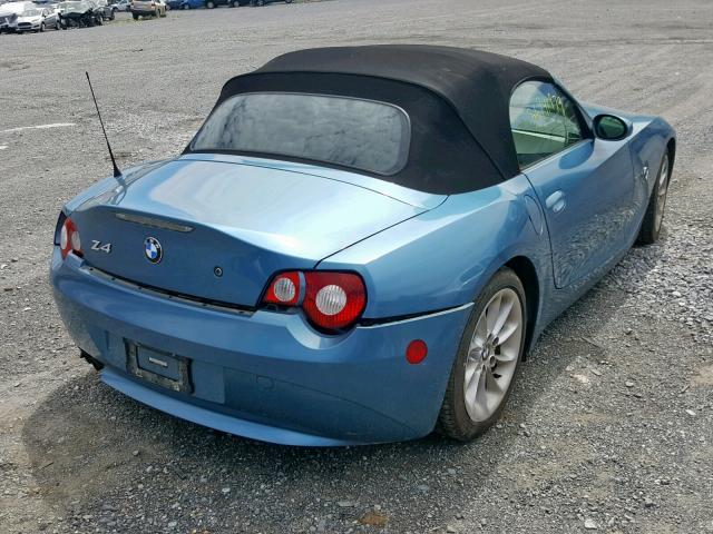 4USBT335X5LS58289 - 2005 BMW Z4 2.5 BLUE photo 4