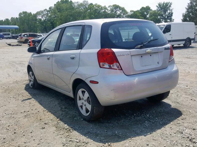 KL1TD66606B685606 - 2006 CHEVROLET AVEO BASE 银色 照片 3