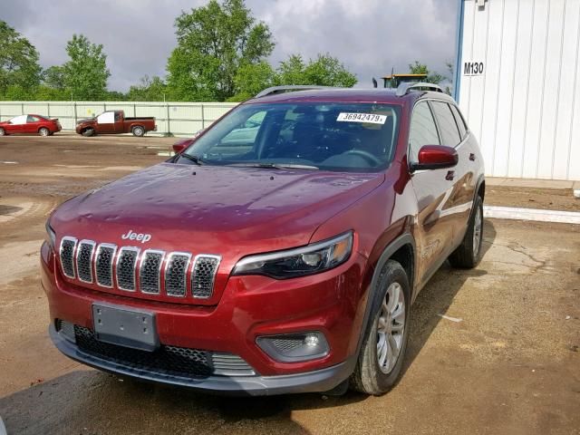 1C4PJLCB6KD264670 - 2019 JEEP CHEROKEE L RED photo 2