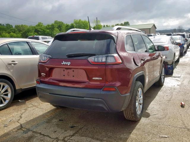 1C4PJLCB6KD264670 - 2019 JEEP CHEROKEE L RED photo 4