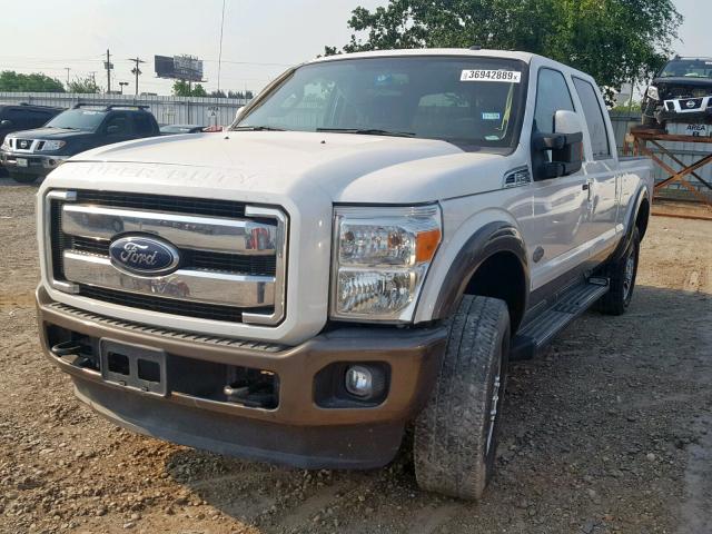 1FT7W2BT0FEA95266 - 2015 FORD F250 SUPER WHITE photo 2