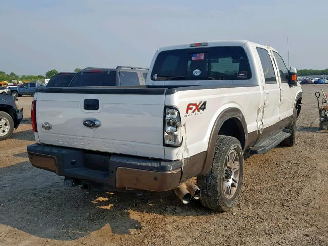 1FT7W2BT0FEA95266 - 2015 FORD F250 SUPER WHITE photo 4