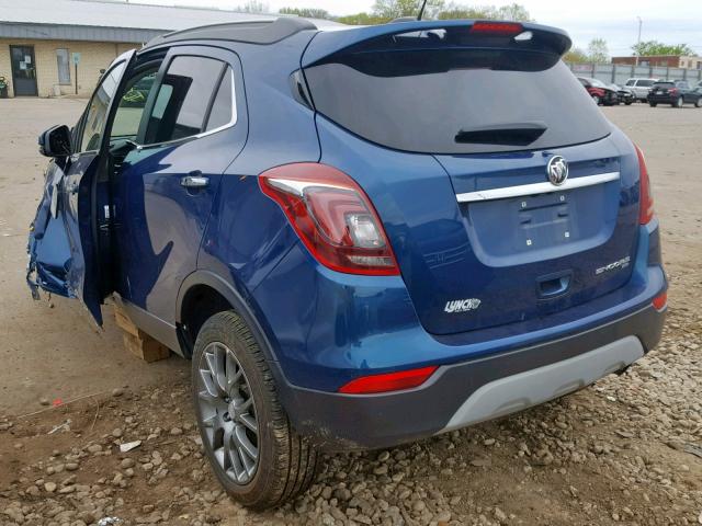 KL4CJ2SB3KB761370 - 2019 BUICK ENCORE SPO BLUE photo 3