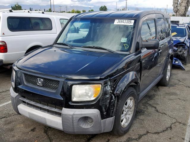 5J6YH287X6L022694 - 2006 HONDA ELEMENT EX BLACK photo 2