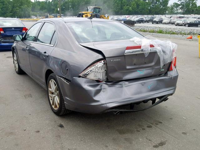 3FAHP0JG3AR401897 - 2010 FORD FUSION SEL GRAY photo 3