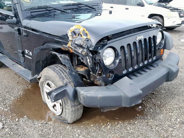 1J4FA24199L708467 - 2009 JEEP WRANGLER X BLACK photo 9