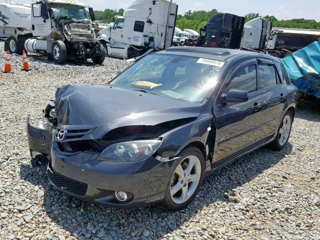 JM1BK143051266228 - 2005 MAZDA 3 HATCHBAC BLACK photo 2