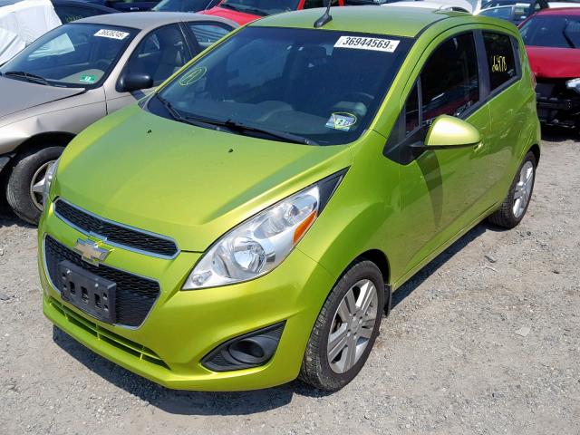 KL8CB6S99DC501858 - 2013 CHEVROLET SPARK LS GREEN photo 2