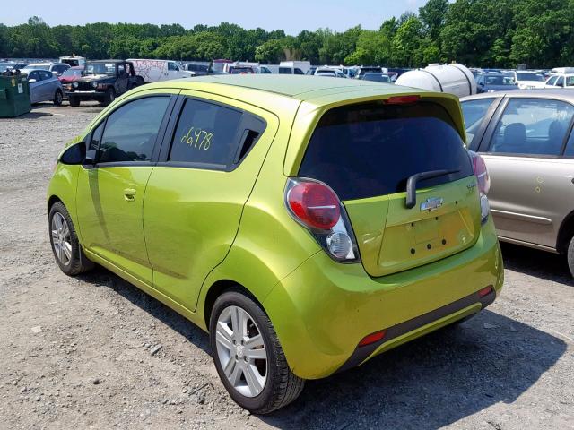 KL8CB6S99DC501858 - 2013 CHEVROLET SPARK LS GREEN photo 3