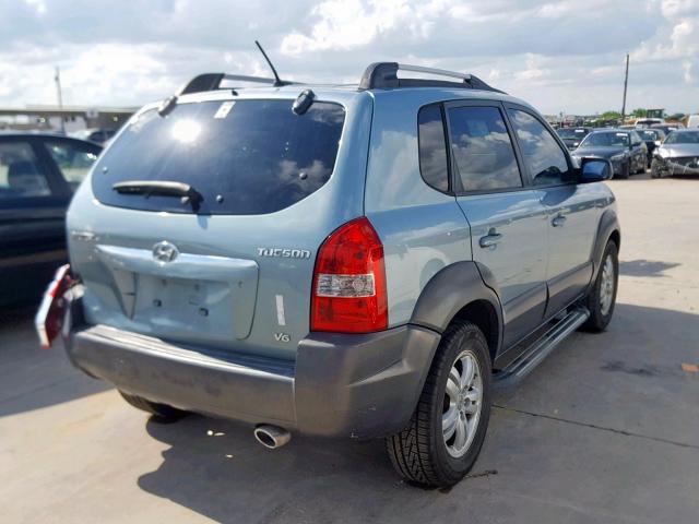 KM8JN12D08U894481 - 2008 HYUNDAI TUCSON SE TURQUOISE photo 4