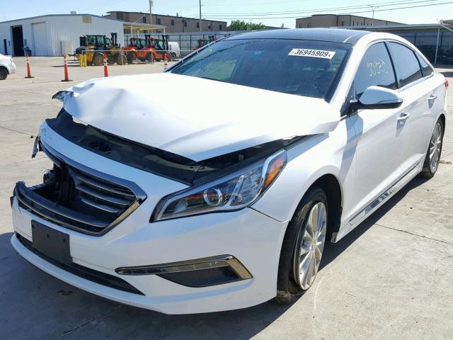 5NPE34AF0FH096733 - 2015 HYUNDAI SONATA SPO WHITE photo 2