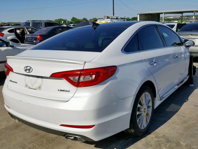 5NPE34AF0FH096733 - 2015 HYUNDAI SONATA SPO WHITE photo 4