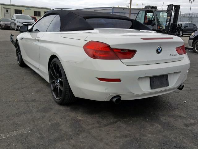 WBALW7C54DDX58494 - 2013 BMW 640 I WHITE photo 3