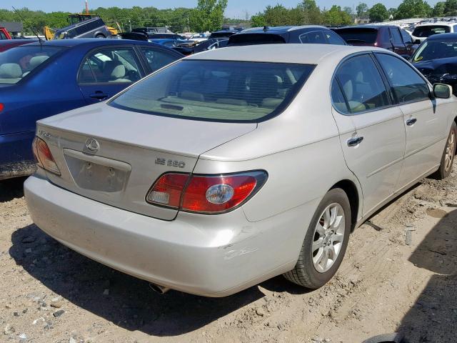 JTHBA30G545021938 - 2004 LEXUS ES 330 SILVER photo 4